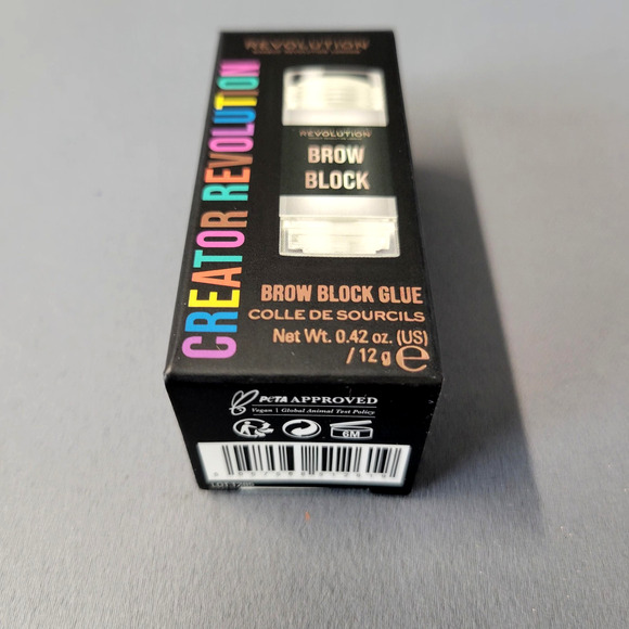 Revolution Creator Brow Block Glue 0.42 oz 12 g PETA Vegan Eyebrow Hold Styling - Picture 3 of 7